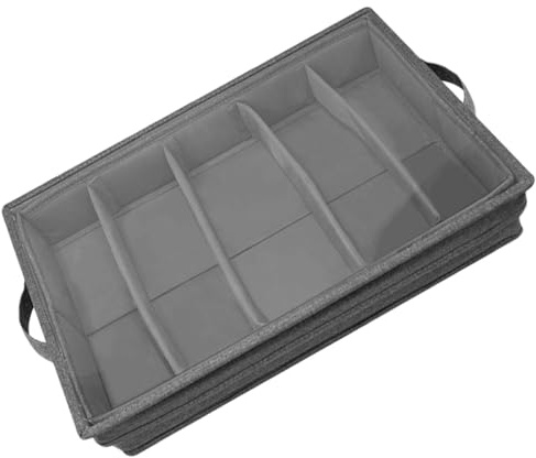 Healeved Portautensili Multifunzione Trasparente con Coperchio Organizer per Posate Multi-Griglia per Cucina e Tavola Scatola Portaposate da Banco per Conservazione e Buffet