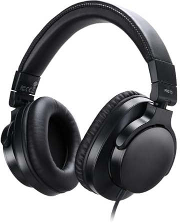 TAKSTAR Studio Monitor Headphones, Spring Wired Over Ear DJ Headset with 40mm Drivers Closed Back Design High Sensitivity Wide Response for Recording Mixing Podcast Streaming