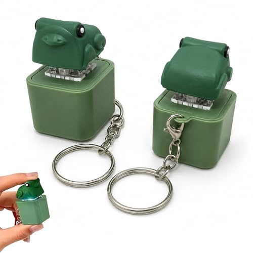 EIYVUAL 2PCS Jouet Anti-Stress Grenouille, Anti-Stress Adulte et Enfant,Frog Croaking Fidget Toy pour Soulager Le Stress et Décorer, pour Étudiants Burea