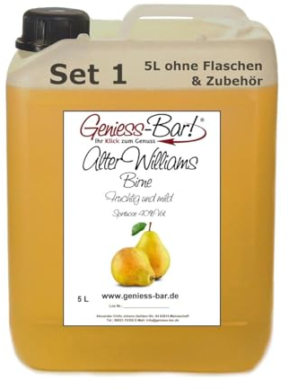 Alter Williams Christ Birne 5L fruchtig & sehr mild 40% Vol. Schnaps