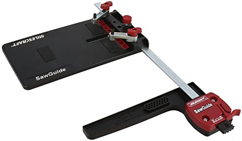 Milescraft 1403 Universal Saw Guide for Circular and Jig Saws Rip Guide Extends 14in Cuts Circles up to 24in