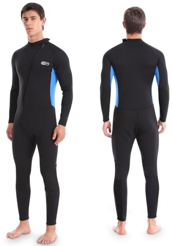 Combinaison de Plongée pour Homme, Combinaison Plongée Complète Homme, Combinaisons de Plongée en Néoprène 3mm Combinaison Natation Homme pour la plongée, Snorkeling, Natation, Surf