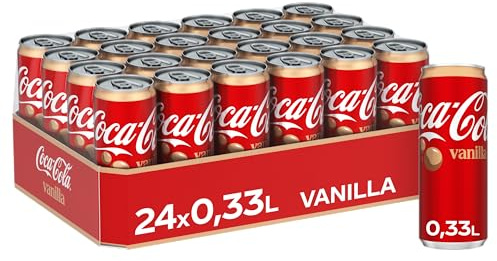 Coca-Cola Vanilla - erfrischendes, koffeinhaltiges Getränk mit originalem Vanillegeschmack - in praktischen Einweg Dosen (24 x 330 ml)