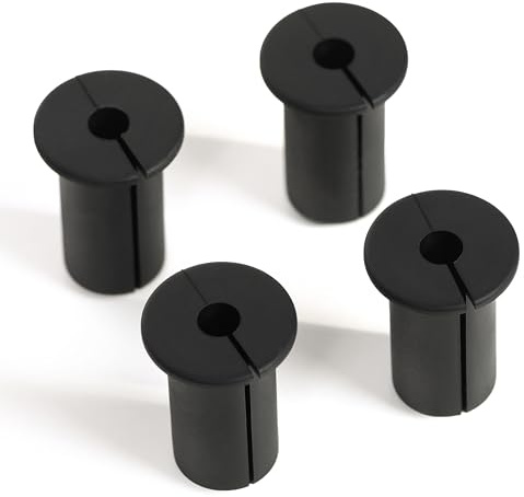 3/4 Inch Wall Cable Pass Through Bushings, 4 Pack, Black Silicone