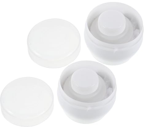 LOORGVEL 2piezas Caja de Polvo con Borla para Ñiño, Contenedor Portátil con Dispensador, Aplicación Suave y Cambios de Pañal Eficientes, Adecuado para Viajes