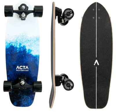ACTA Surfskate Foam V2 31 - Ocean - Tavola da Surf-Skate in acero 7 pieghe, ideale per principianti e intermedi, per pumptrack, crociere e carving urbano (Foam V2)