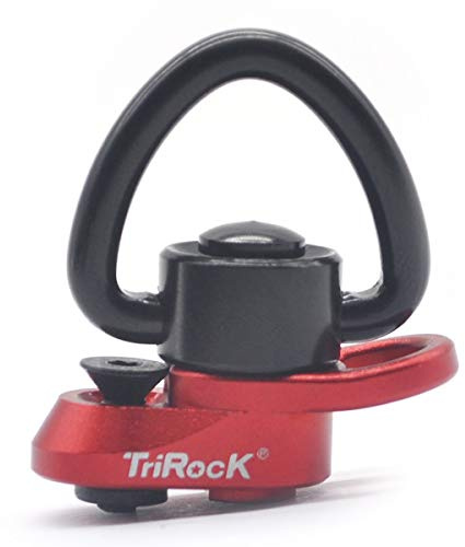 Trirock Keymod Sling Swivel Heart-shape loop with Push Button Red QD base & Sling Mount with a Hole for Snap Clip Hook Spring