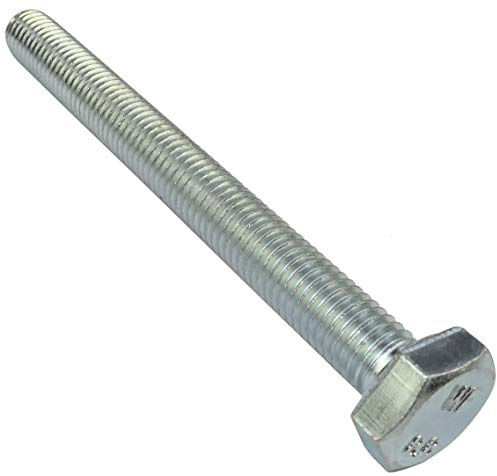 AERZETIX - Set med 20 st bultar M10 x 100 - sexkantigt huvud - Ø10 x 100 mm - förzinkat stål - silver