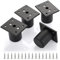 IGNPION 4Pcs 2 Adjustable Furniture Feet,Aluminum Alloy Sofa Furniture Cabinet Riser DIY Furniture Replacement Legs for TV Cabinet Ottoman Sofa Cupboard, Black