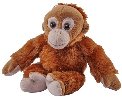 Wild Republic Pocketkins Eco Orang-outan, Animal en Peluche, 12 cm, Jouet en Peluche, Fabriqué à partir de Matériaux Recyclés, Écologique