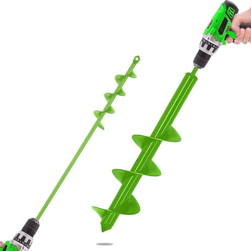 SYITCUN 9x40cm,4x42cm Jardín Espiral Broca,Excavadora de Taladro para Ahoyadora,Cultivador de Suelo Broca,Agujero Herramientas de Mano para Flor Plantar Bulbos De Cama Plántulas