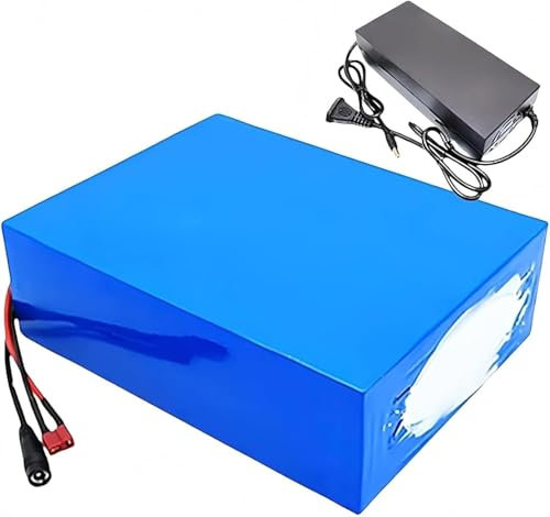 72 V 20 Ah E-Bike-Akku, mit Ladegerät, Zellen Wasserdichter PVC-Lithium-Ionen-Akku für Elektrofahrräder, Eingebauter BMS-Schutz für 200-1600 W Motor 72V 20Ah, T