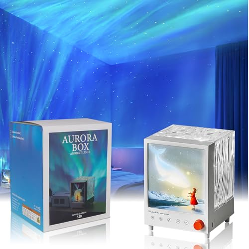 Projecteur Ciel Etoile, Projecteur Galaxie de lumière étoilée Aurora de musique avec Bluetooth,7 Effets Lumineux Idéal pour la Décoration de Chambre d'enfant, les Fêtes et les Cadeaux de Noël
