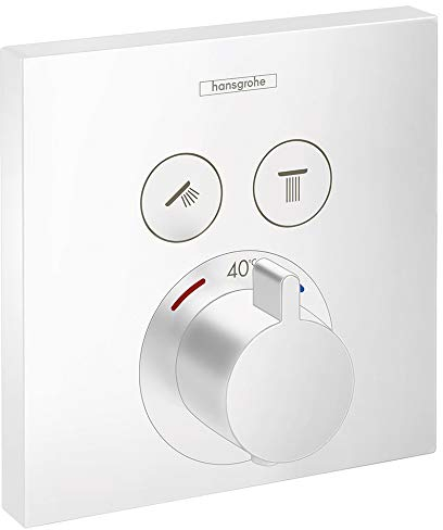 hansgrohe Unterputz Theromstat Shower Select, für 2 Funktionen, Mattweiß