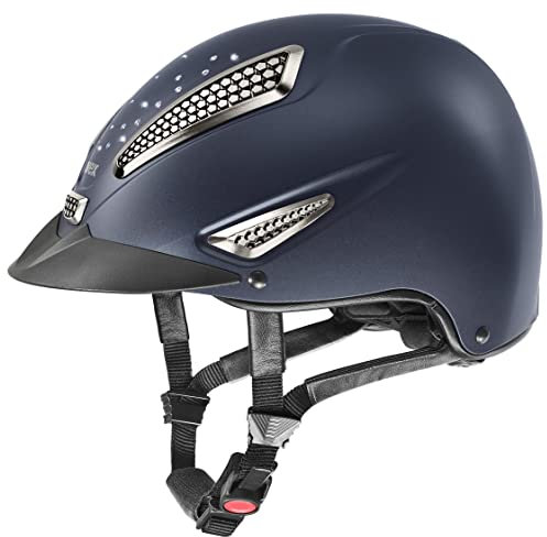 uvex perfexxion II grace - robust ridhjälm för dam och herr - individuell storleksanpassning - optimal ventilation - navy matt - 57-59 cm