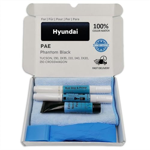 Genuine Colors Stylo de Retouche PHANTOM BLACK PAE pour Hyundai Noir TUCSON I30 IX35 I10 I40 IX20 CROSSWAGON