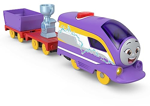 Thomas and Friends HRB38 Jouet parlant, moteur Kana motorisé à piles avec phrases, sons et cargaison pour jeu préscolaire, version anglaise britannique