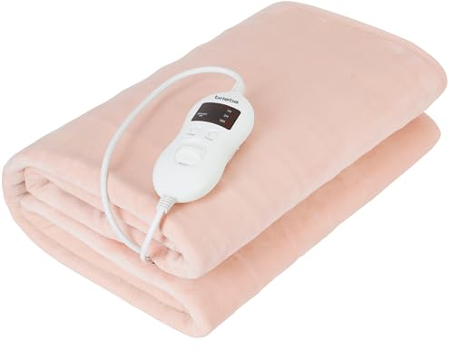 briebe EB1135 Elektrische Betten, 150 x 80 cm, 8 Temperaturstufen, Timer, Einzelbett, schnelles Aufwärmen, waschbar, weich, beige Fleece, 60 W