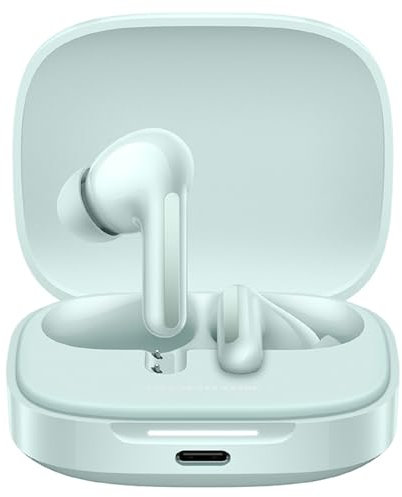 Xiaomi Redmi Buds 6 Green - Batería de 42 Horas, Sonido Hi-Fi con Controladores duales, 49dB ANC, 4 Modos de ecualización, reducción de Ruido AI, Carga rápida, Bluetooth 5.4, Soporte Google Fast Pair