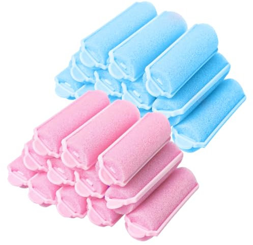 KEQAR 24 Pezzi Bigodini Morbidi Flessibili per Boccoli Senza Calore, Grandi Ricci, Capelli Lunghi