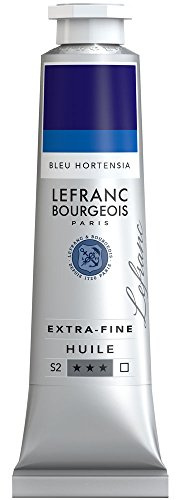 Lefranc Bourgeois Extra-Fine Oil Paint, Artists Quality, Hortensia Blue, 40ml Tube
