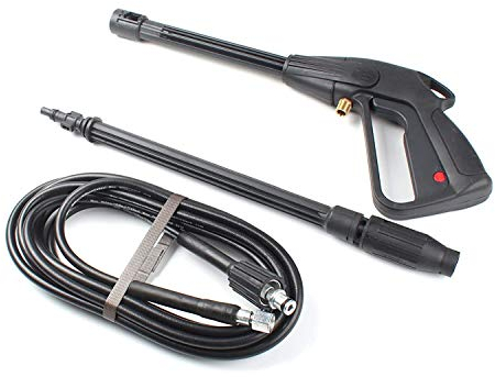 Trintion High-Pressure Washer Hose Set 5M Power Washing Hose Kit Gun Cleaning Kit Pressure Washer Gun Kit for Car Floor Windows Glass Cleaning (Black)