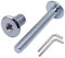 Marcopol Lot de 20 boulons de connexion en acier zingué M6 x 50 mm avec écrous, boulons de raccordement de meubles, vis Allen hexagonales (20, M6 x 50 mm (avec écrous), argent