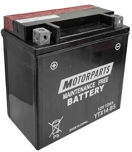 BATTERIA MOTORPARTS MINARELLI BATTERIA YTX14-BS 12V 12AH COMPATIBILE CON PIAGGIO VESPA GTS 250 4T 05- 16 SENZA MANUTENZIONE COMPLETA SPECIFICA MOTO SCOOTER
