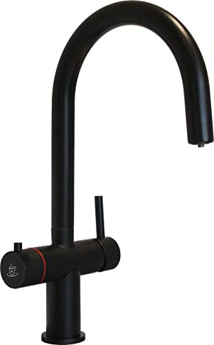 Bollire Arrosto – rubinetto da cucina nero 3-in-1 | cottura con acqua filtrata & miscelatore caldo/freddo | 2,5 l