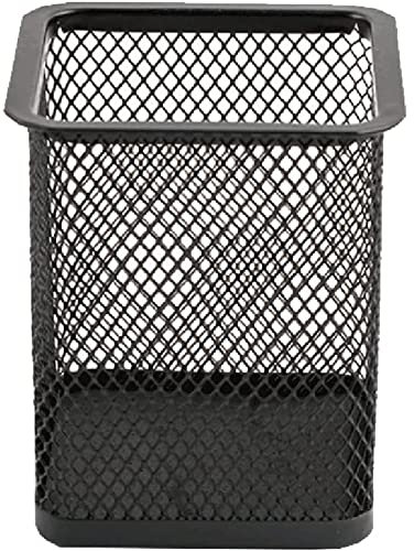 OLOTU Dauerhaft Mesh-Stiftehalter, multifunktionaler langlebiger Make-up-Pinselhalter aus Metall, Aufbewahrungsbox mit großem Fassungsvermögen, schwarzer Stifthalter Stifthalter