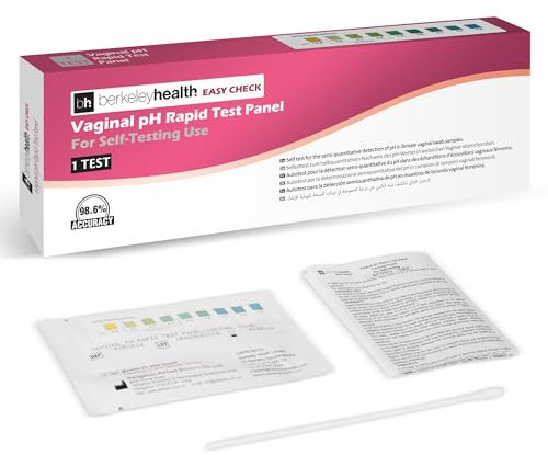 Berkeley Health Easy Check Kit di Test pH Vaginale per Uso Domestico | Determina il pH nei Campioni di Tampone Vaginale Femminile | Veloce e 98,6% Accurato | Facile da Seguire Kit di Autotest | 1 Test