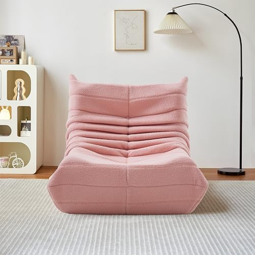 KeepGoon Poltrona Pigro, Sedia pieghevole, Divano Pigro, Sedia per meditazione e relax, Cuscino tailandese per tempo libero e meditazione, casa o ufficio, colore a scelta (rosa)