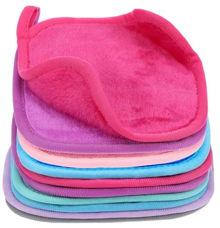 Piriuuo 7 Pcs Reusable Makeup Remover Cloths, Multicolor Makeup Eraser Ultra Soft makeup remover towels Erase All Makeup With Just Water Microfiber face cloth for All Skin Types