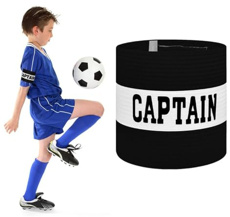 dinghaole Classic Captains Armband, Unisex Captain Armbands, Soccer Captain's Armband, Training Captain Armbands, for Adult & Youths Kids Elastic Sports Arm Band, Available for Football Training