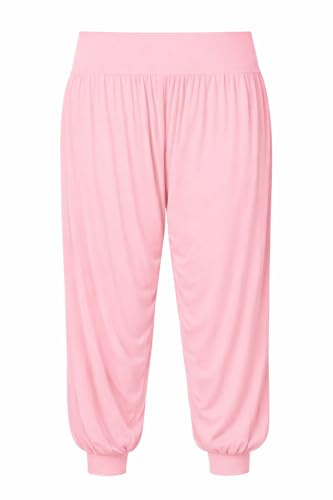 Haremshose für Mädchen, Ali Baba, locker, lässig, Baggy-Hose, Tanz, elastisch, Yoga-Leggings, Neon-ausgestellt, ausgefallen, entspannt, hohe Taille, Babyrosa, 5-6 Jahre