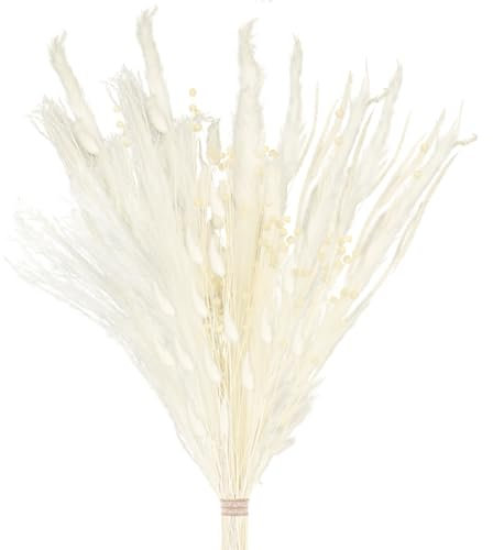 Bouquet di fiori secchi, erba della pampa, boho, fiori secchi, code di coniglio, fiori secchi per vaso, per la casa, la camera da letto e il soggiorno (Stile 3)