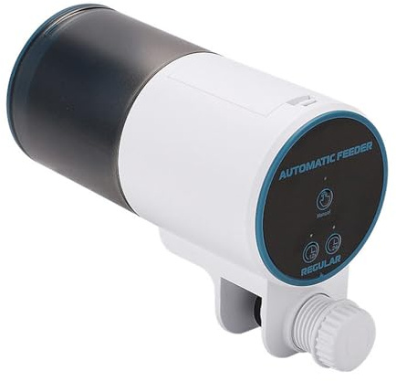 Comedero automático para peces con gran almacenamiento y múltiples ajustes de temporizador para acuarios, peces y camarones