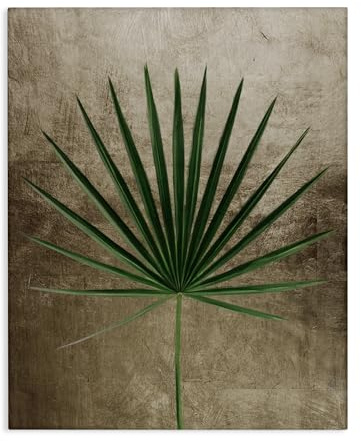 Stupell Industries Earthy Fan Palm Canvas Wall Art design by Anna Lischenko, 20 x 16