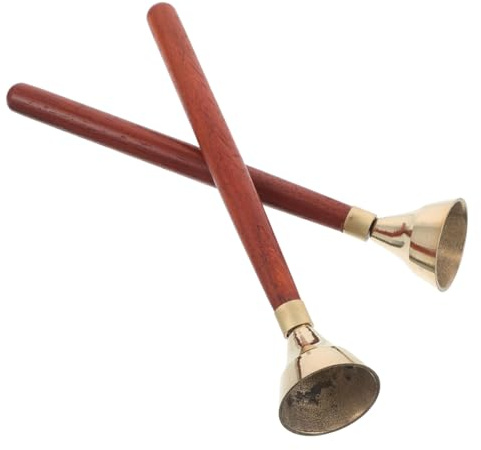 GOOHOCHY Pojke Flicka Handklocka med Ergonomiskt Handtag Orff Musikpedagogik Träslagverk för Förskoleundervisning Barnvänlig Design för Rytm Melodilärande