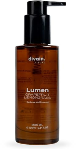 Lumen Body Oil 100ml | Naturlig Omformande & Fettreducerande Kroppsolja, med Grapefruit & Lemongrass, Unisex | divain.Ritual
