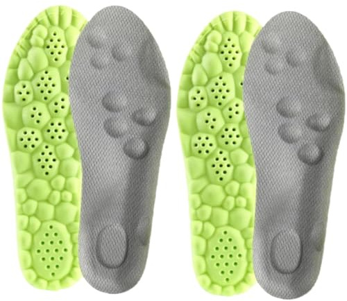 Bwoost Padel Insoles Solette 4D memory foam a forma di U con supporto plantare, ammortizzazione anti-fatica e comfort termoregolante per scarpe sportive, 2 paia (43/44)