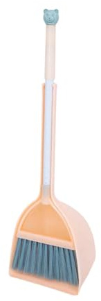 Jiuvaso Balai pour Enfants Kit de Nettoyage Jouet D'Imitation Mini Balai avec Pelle Manche Ergonomique Facile à Adapté pour Fille Garçon Jeux de Maison, Orange