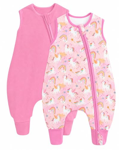 JiAmy 0.5 TOG Baby Sleeping Bag with Legs Toddler Rose 6-18 Months