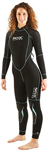 SEAC Alfa 5.0 Combinaison en Néoprene pour la Plongée sous-Marine pour Femmes 5 mm, Noir, S