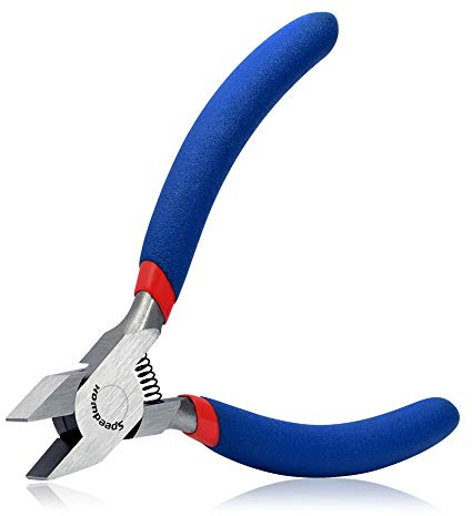 SPEEDWOX Mini-Flachzange, 12,7 cm, breite Backen, kleine Entenschnabel, Präzisionsschmuck, feine Reparatur, professionelle Perlenstickerei, Hobby- und Bastelbedarf