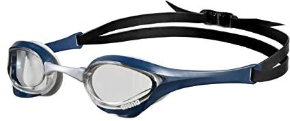 ARENA Cobra Ultra Swipe Unisex-Wettkampfbrille für Erwachsene, Schwimmbrille mit Gebogenen Gläsern, Anti-Beschlag, UV-Schutz, 5 Austauschbare Nasenstege
