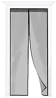 BIANCHERIAWEB Zanzariera Magnetica per Porta Ingresso E Finestre Anti Insetti Zanzare Protezione Cimici Mosche Si Chiude da Sola 140X240 Nero