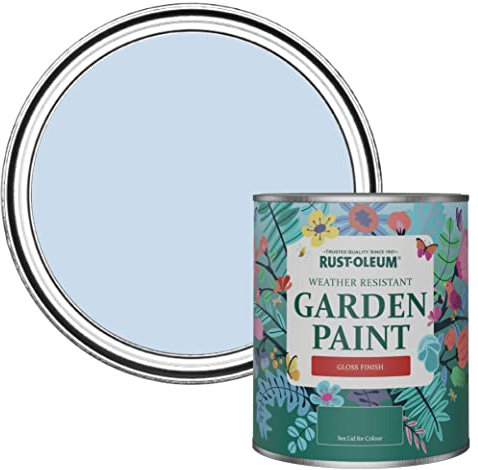 Rust-Oleum Blue Mould-Resistant Garden Paint In Gloss Finish - Blue Sky 750ml
