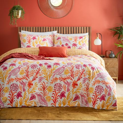 furn. Alentejo Floral Bird Duvet Cover Set, Citrus