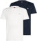 Tommy Jeans Men’s 2 Pack Extra Slim Cotton Jersey Short Sleeve T-Shirts, Multicolor (Dark Night Navy/Ecru), M